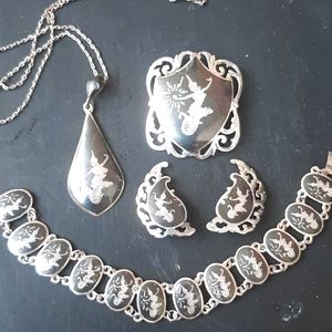 SIAM sterling 5 piece jewellery set